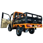 Triciclu electric pick-up RURIS Pilot 5000N, putere maxima 4900 W, autonomie pana la 130 km, cu volan, viteza maxima de 25 km/h, conform reglementarilor UE, fara permis, negru