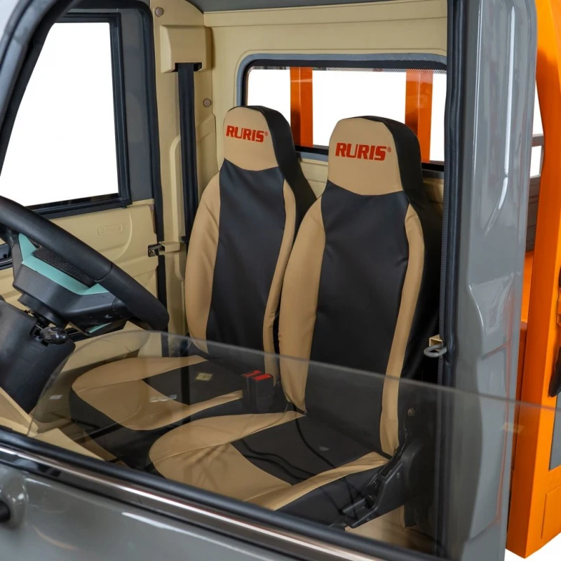 Camioneta electrica RURIS Pilot 5000G – motor 4900W, autonomie pana la 130 km, sarcina 898 kg, 2 locuri, fara permis auto, omologat pentru drum public, gri