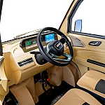 Triciclu electric pick-up RURIS Pilot 5000N, putere maxima 4900 W, autonomie pana la 130 km, cu volan, viteza maxima de 25 km/h, conform reglementarilor UE, fara permis, negru