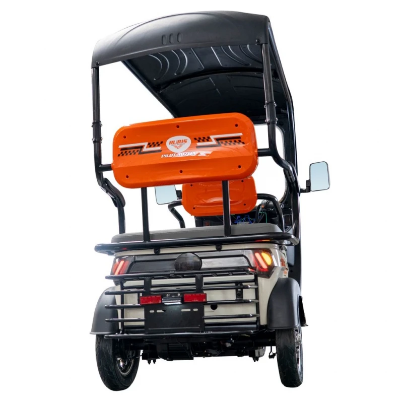 Triciclu Electric RURIS Pilot 3070N – Motor Electric 2900W, Baterie Plumb-Acid 72V 32Ah, Autonomie 60 km, Viteza 25 km/h, Capacitate 225 kg, alb, omologat pentru drum public