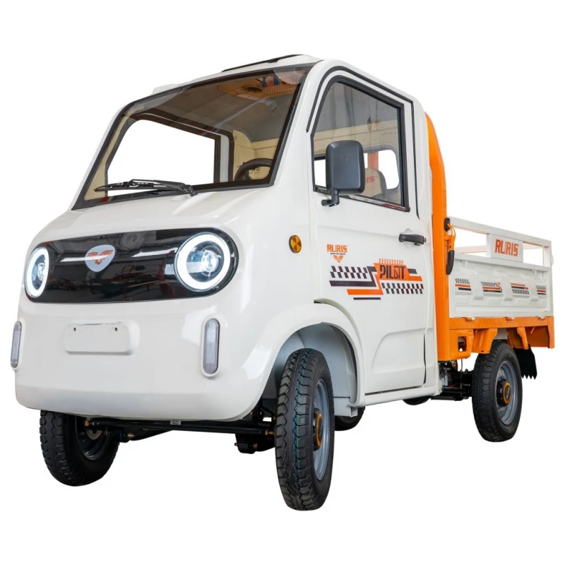 Camioneta electrica RURIS Pilot 5000A – motor 4900W, autonomie pana la 130 km, sarcina 898 kg, 2 locuri, fara permis auto, omologat pentru drum public, alb