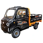 Triciclu electric pick-up RURIS Pilot 5000N, putere maxima 4900 W, autonomie pana la 130 km, cu volan, viteza maxima de 25 km/h, conform reglementarilor UE, fara permis, negru