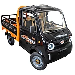 Triciclu electric pick-up RURIS Pilot 5000N, putere maxima 4900 W, autonomie pana la 130 km, cu volan, viteza maxima de 25 km/h, conform reglementarilor UE, fara permis, negru