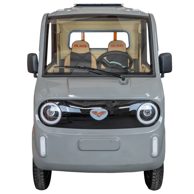 Camioneta electrica RURIS Pilot 5000G – motor 4900W, autonomie pana la 130 km, sarcina 898 kg, 2 locuri, fara permis auto, omologat pentru drum public, gri