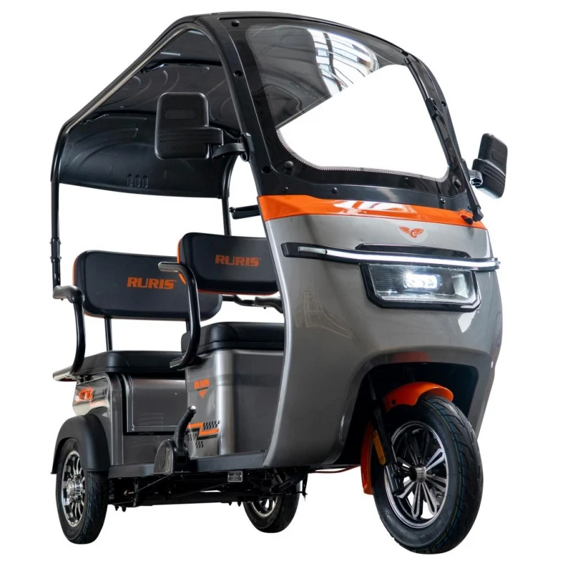 Triciclu Electric RURIS Pilot 3070N – Motor Electric 2900W, Baterie Plumb-Acid 72V 32Ah, Autonomie 60 km, Viteza 25 km/h, Capacitate 225 kg, gri