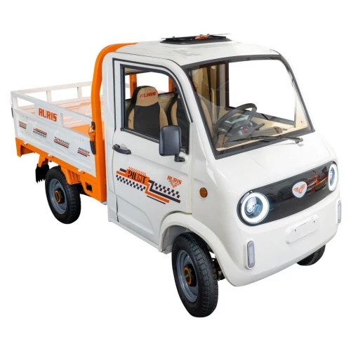 Camioneta electrica RURIS Pilot 5000A – motor 4900W, autonomie pana la 130 km, sarcina 898 kg, 2 locuri, fara permis auto, omologat pentru drum public, alb