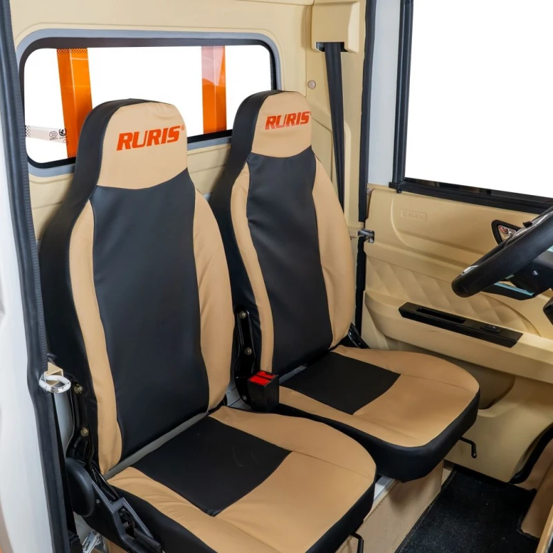Camioneta electrica RURIS Pilot 5000A – motor 4900W, autonomie pana la 130 km, sarcina 898 kg, 2 locuri, fara permis auto, omologat pentru drum public, alb