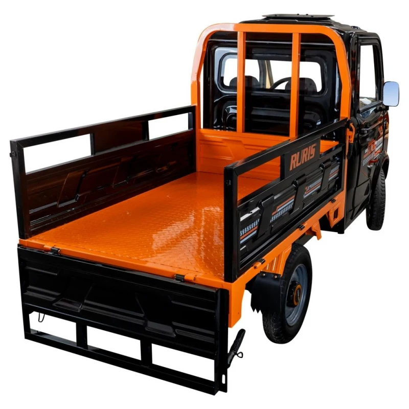 Camioneta electrica RURIS Pilot 5000N – motor 4900W, autonomie pana la 130 km, sarcina 898 kg, 2 locuri, fara permis auto, omologat pentru drum public, negru