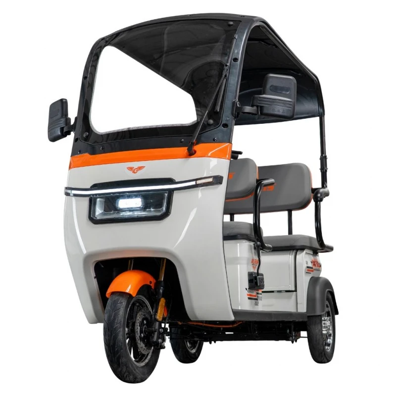 Triciclu Electric RURIS Pilot 3070N – Motor Electric 2900W, Baterie Plumb-Acid 72V 32Ah, Autonomie 60 km, Viteza 25 km/h, Capacitate 225 kg, alb, omologat pentru drum public