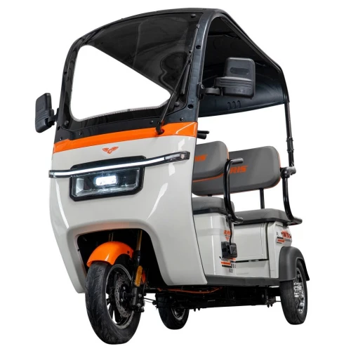 Triciclu Electric RURIS Pilot 3070N – Motor Electric 2900W, Baterie Plumb-Acid 72V 32Ah, Autonomie 60 km, Viteza 25 km/h, Capacitate 225 kg, alb, omologat pentru drum public