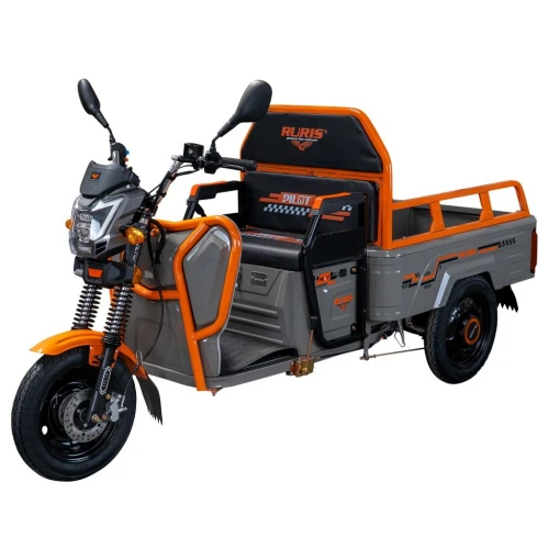 Triciclu Electric Cargo RURIS Pilot 3110A – Motor Electric 2000W, Baterie 72V 32Ah, Autonomie 80 km, Sarcina 300 kg, Viteza Max. 25 km/h, gri