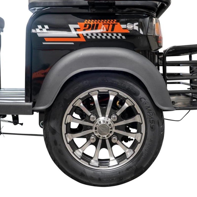 Triciclu Electric RURIS Pilot 3070N – Motor Electric 2900W, Baterie Plumb-Acid 72V 32Ah, Autonomie 60 km, Viteza 25 km/h, Capacitate 225 kg, negru