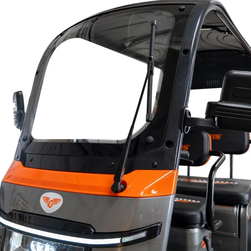 Triciclu Electric RURIS Pilot 3070N – Motor Electric 2900W, Baterie Plumb-Acid 72V 32Ah, Autonomie 60 km, Viteza 25 km/h, Capacitate 225 kg, gri