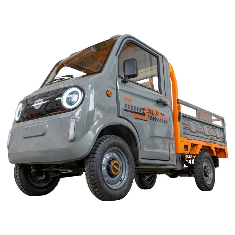 Camioneta electrica RURIS Pilot 5000G – motor 4900W, autonomie pana la 130 km, sarcina 898 kg, 2 locuri, fara permis auto, omologat pentru drum public, gri