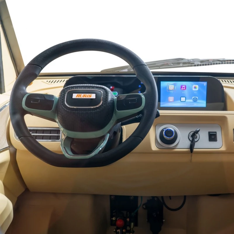Camioneta electrica RURIS Pilot 5000A – motor 4900W, autonomie pana la 130 km, sarcina 898 kg, 2 locuri, fara permis auto, omologat pentru drum public, alb