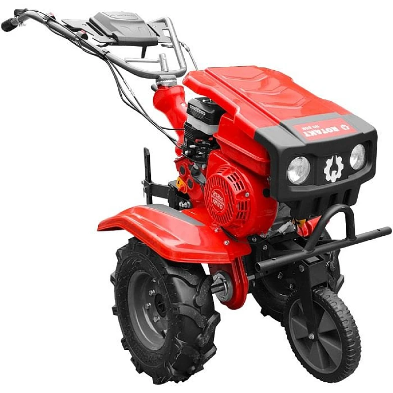 Motosapa Rotakt RO80R motor 7 CP latime lucru 83 cm 3 viteze freze roti cauciuc roata frontala, capota cu far
