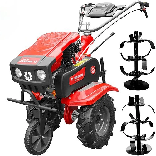 Motosapa Rotakt RO80R motor 7 CP latime lucru 83 cm 3 viteze freze roti cauciuc roata frontala, capota cu far