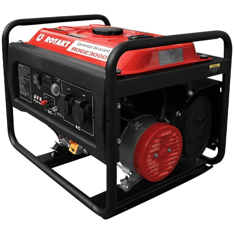 Generator de curent ROGE3000 putere 3 kW 230V benzina pornire manuala AVR rezervor 12 L