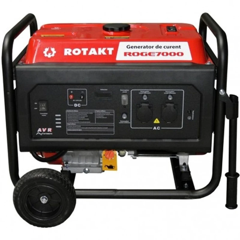 Generator de curent Rotakt ROGE7000 putere 6.8 kW monofazat benzina AVR