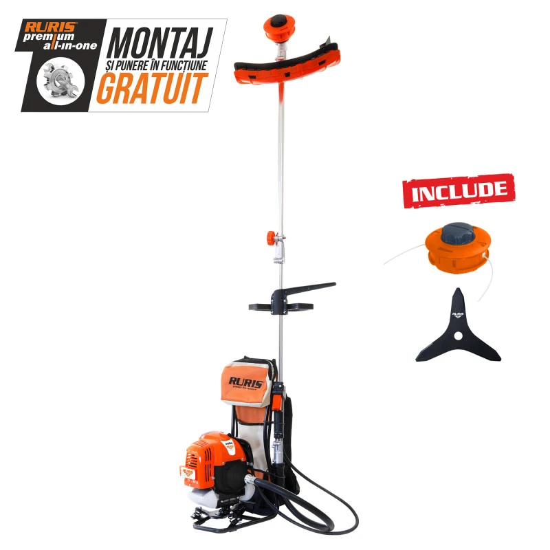 Motocoasa de umar pe benzina RURIS 300S, motor 2 timpi, 31 CC, 1 CP, raza de taiere 210 cm, rezervor 0.7 litri