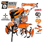 Motosapa Ruris 701KS, 7 CP, benzina, 4T, 208 CC, latime lucru 83 cm, rezervor 3.6 l, roti cauciuc + plug reversibil mic + roti metalice fara manicot