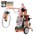 Aparat de muls RURIS Fagaras Lact 802, 220 V, 550 W, capacitate pompa vacuum 200 l/min, bidon inox 40 litri