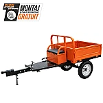 Remorca motocultor RURIS 451XL, capacitate incarcare 450 kg, basculare cu telescop