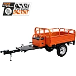 Remorca motocultor RURIS 551XL, capacitate incarcare 550 kg, basculare cu telescop