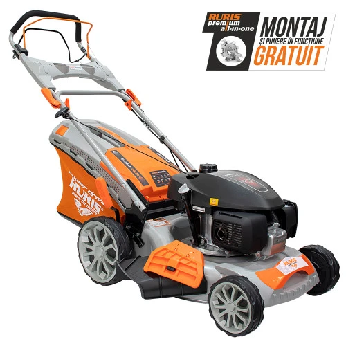 Masina de tuns iarba pe benzina RURIS RX355S 355s2022, motor Honda GCV145, 3.5 CP, latime taiere 460 mm, capacitate sac colector 65 litri