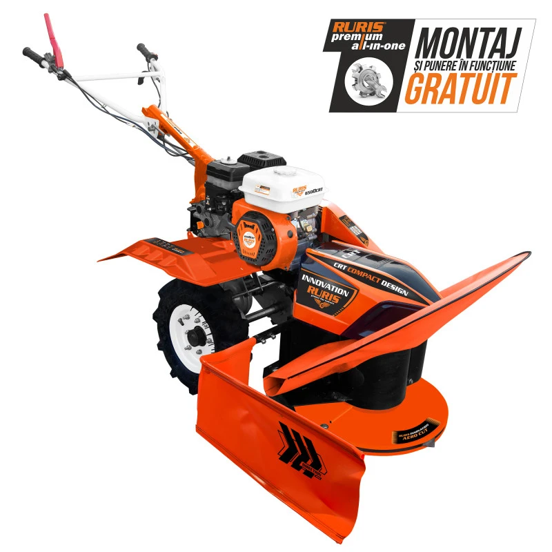 Utilaj multifunctional Ruris 6500CRT, roti cauciuc 4.00-8, sistem de cosit 6500CRT