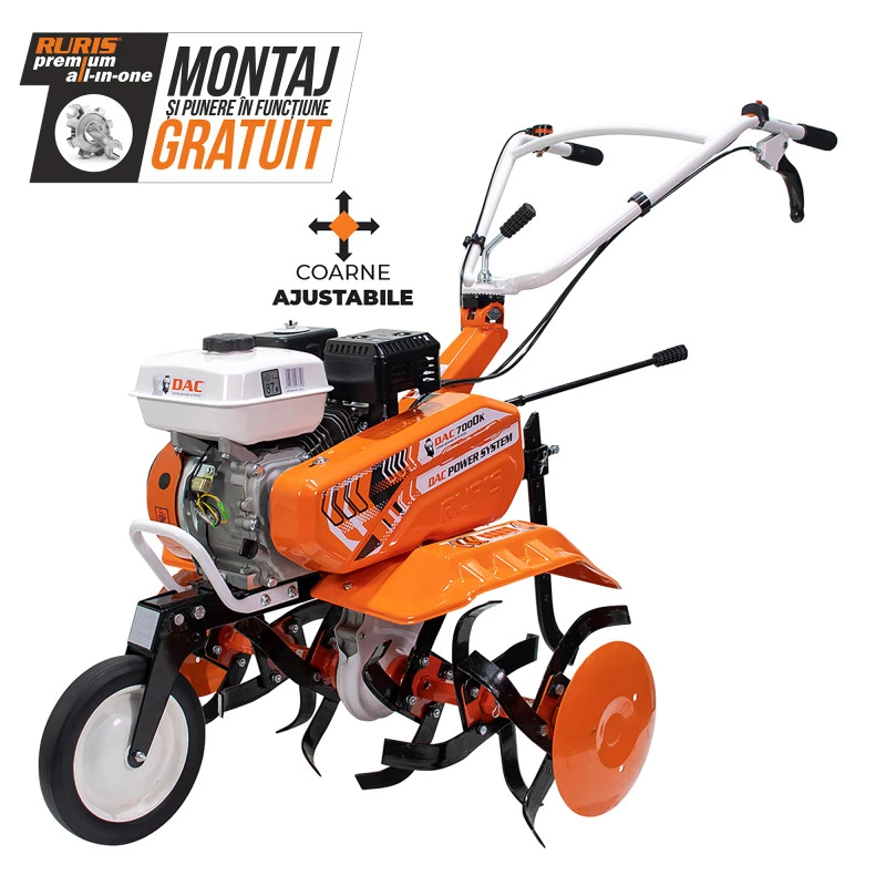 Motosapa RURIS DAC 7000K Start, 7000kst2022, motor benzina, 4 timpi, 208 CC, 7 CP, latime de lucru 560-830 mm, adancime de lucru 290 mm, 3 viteze