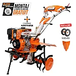 Motosapatoare RURIS 751KS Start, motor benzina, 270 CC, 9.5 CP, roti cauciuc 5.00-10, rarita, coarne ajustabile