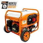 Generator de curent RURIS R-Power GE8000, motor General Engine, benzina, 459 CC, 4T, 14 CP, putere maxima 7500 W, cadru, roti deplasare