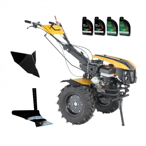 ProGARDEN Pachet Campo 1873 Alpine V2 Motocultor 18CP + Plug simplu + Plug bilonat/rarita + 4L Ulei