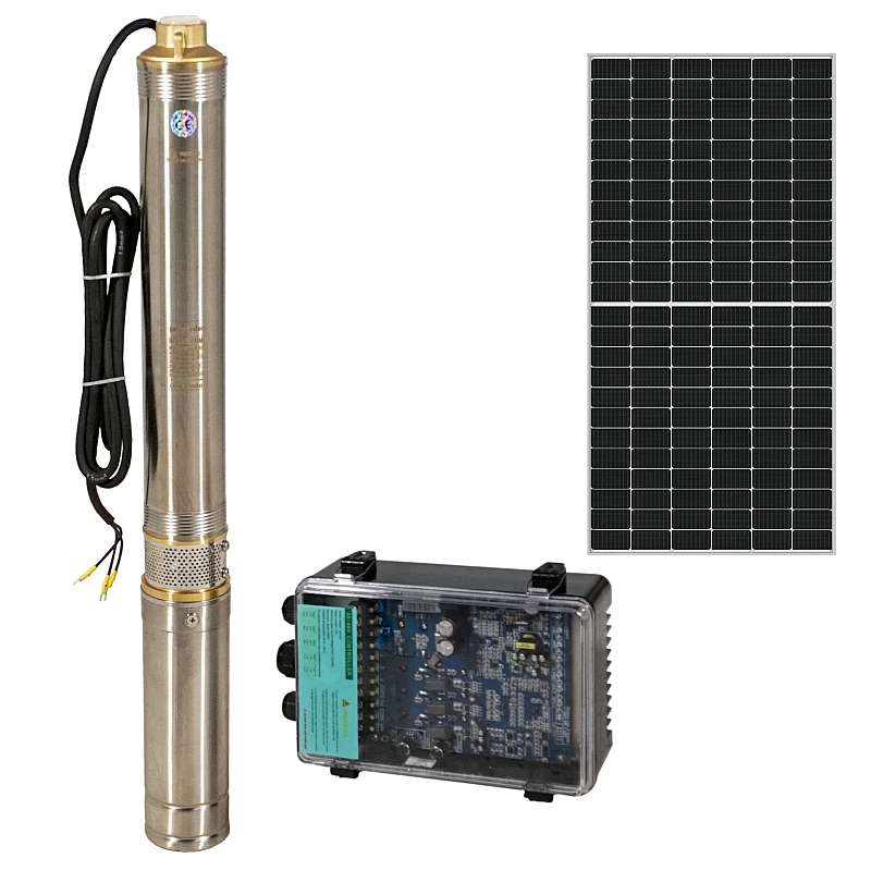 Progarden Pachet 3TSC3.5-50-48/500 Pompa submersibila 1", solar, 500W/48V, MPPT, 50m, 3.5mch, multietajata, apa curata + 1 x SP460M-72H Panou fotovoltaic