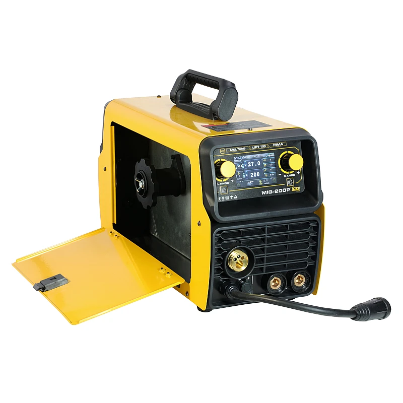 ProWELD MIG 200P Synergetic MIG/MAG functii puls simplu/dublu, DC normal, 2T/4T, mentinere automata, MMA, LiftTIG