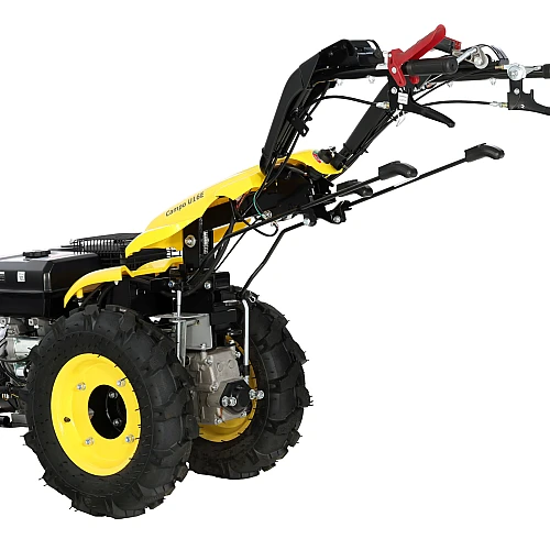 ProGARDEN Campo U16E motocultor multifunctional 14CP, benzina, EU V, pornire electrica, 3+2 viteze, reductor + FT90 freza tractata 900mm + BC120M bara cosire mobila 120cm