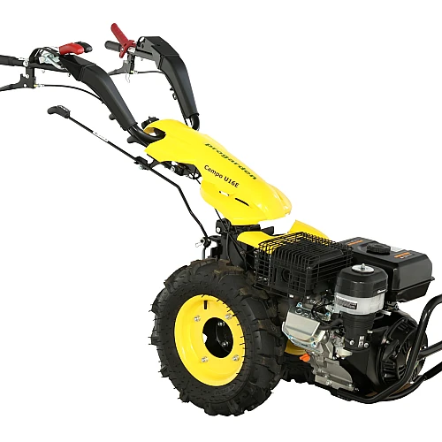 ProGARDEN Campo U16E motocultor multifunctional 14CP, benzina, EU V, pornire electrica, 3+2 viteze, reductor + BC120M bara cosire mobila 120cm