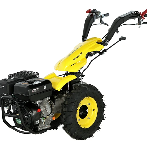 ProGARDEN Campo U16 motocultor multifunctional 14CP, benzina, EU V, pornire la sfoara, 3+2 viteze, reductor + FT90 freza tractata 900mm + BC120M bara cosire mobila 120cm