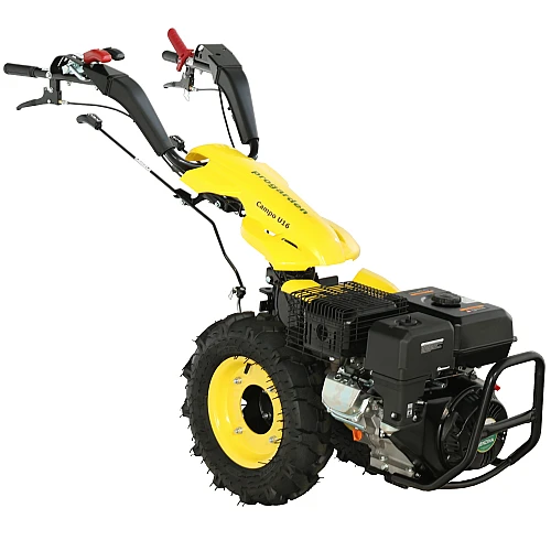 ProGARDEN Campo U16 motocultor multifunctional 14CP, benzina, EU V, pornire la sfoara, 3+2 viteze, reductor + BC120M bara cosire mobila 120cm