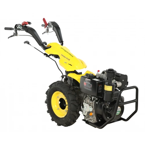 ProGARDEN Campo U12E motocultor multifunctional 12CP, diesel, pornire electrica, 3+2 viteze, reductor + FT90 freza tractata 900mm