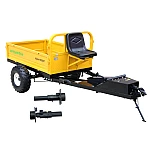 ProGARDEN Pachet Alpine RM500T Remorca cu tractiune 500kg, 1 osie, prindere bolt pentru motocultor, roti 19x7-8 si set manicoti Adaptiv 3 in 1 S