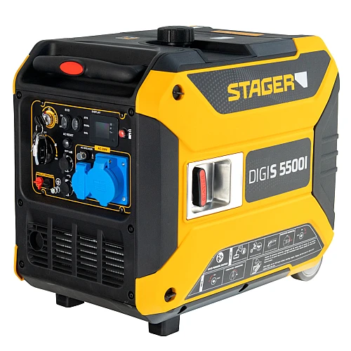 Stager DigiS 5500i Generator digital invertor insonorizat 5.5kW, monofazat, benzina, autonomie pana la 6h