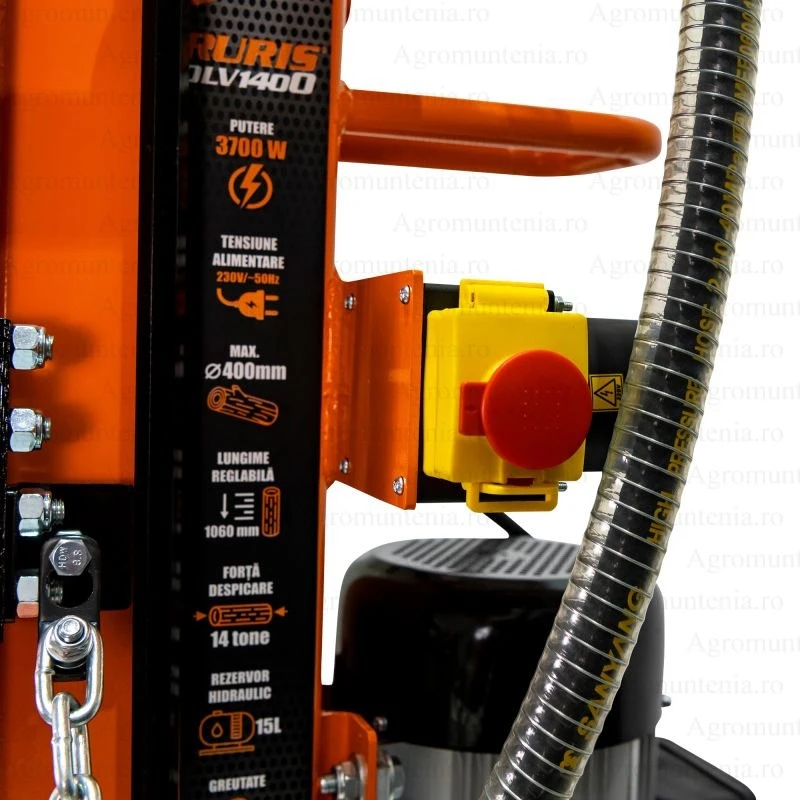 Despicator busteni vertical monofazat RURIS DLV 1400 14 Tone lungime maxima bustean 1060 mm putere 3700 W