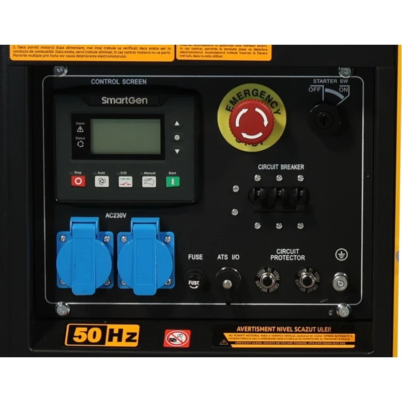 Stager YDE12E3 Generator open-frame 12kVA, 16A, 3000rpm, trifazat, diesel, pornire electrica