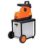 Tocator de crengi si resturi vegetale RURIS ST200S, 2800 W, diametru maxim taiere 45 mm, viteza taiere 4600 rpm, cos colectare 60 l, roti deplasare