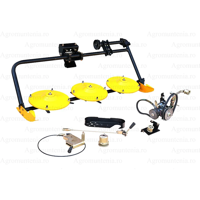ProGARDEN Cositoare frontala rotativa cu 3 discuri pentru minitractoare Campo T12 G2, G2.1