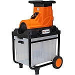 Tocator de crengi si resturi vegetale RURIS ST200, 2800 W, 4500 rot/min, diametru taiere 35 mm, cos colector 45 litri