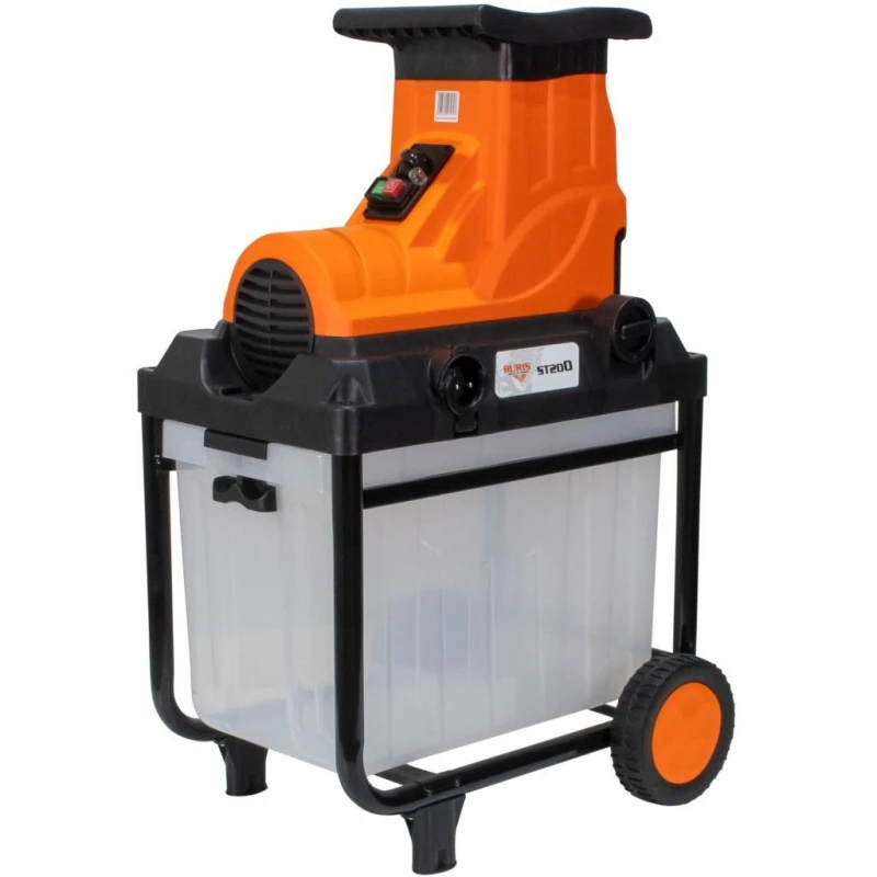 Tocator de crengi si resturi vegetale RURIS ST200, 2800 W, 4500 rot/min, diametru taiere 35 mm, cos colector 45 litri