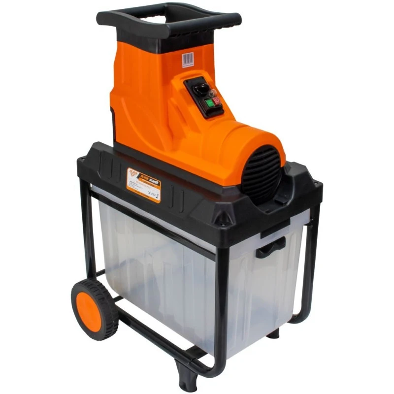 Tocator de crengi si resturi vegetale RURIS ST200, 2800 W, 4500 rot/min, diametru taiere 35 mm, cos colector 45 litri